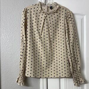 Polka Dot Ruffle Blouse